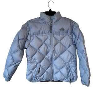 The North Face VTG Girls Goose Down Puffer Jacket Baby Blue 2000s Winter